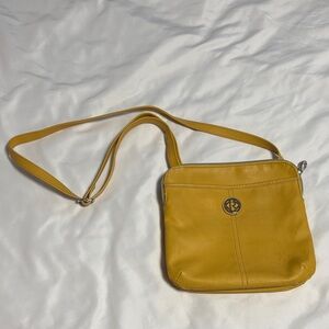 Relic Yellow Leather Crossbody Bag